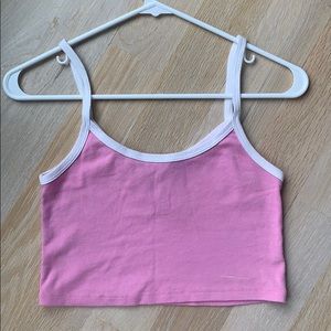 Brandy Melville Cropped Pink Tank Top